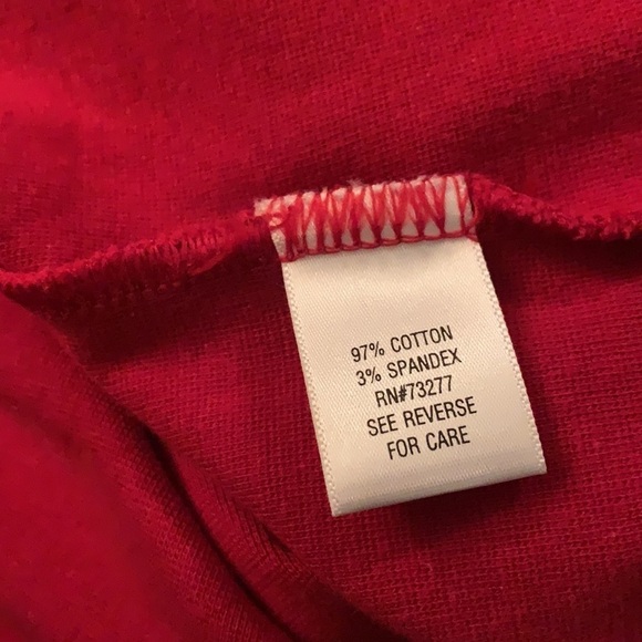 Croft & Barrow Stretch Red Solid Turtleneck long sleeve shirt medium women’s - Picture 6 of 6